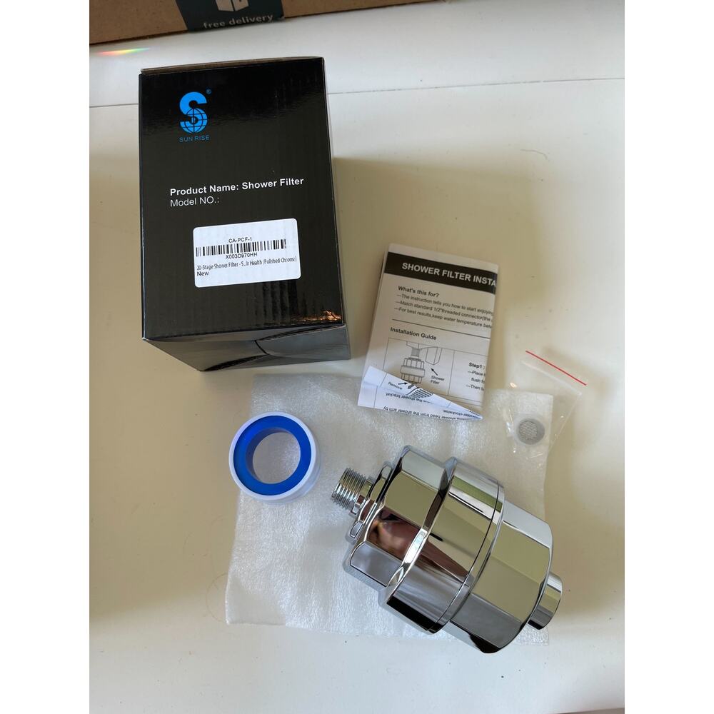 Sun Rise 20 Stage Shower Filter for Hard Water Remove Chlorine and Fluoride NEW
